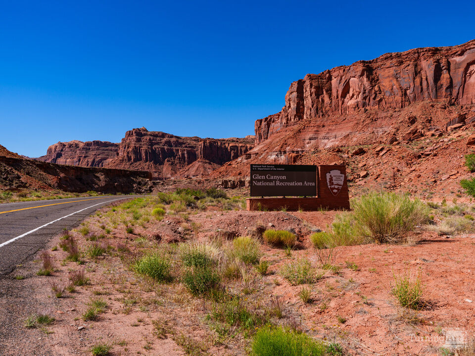 Utah Glen Canyon Welcome Sign