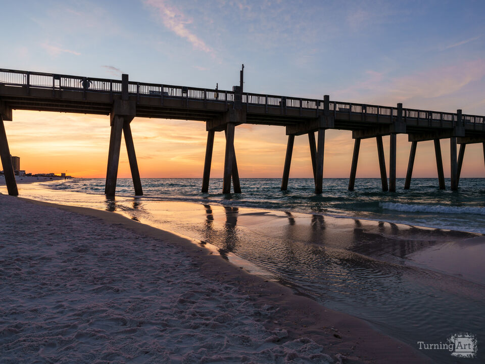 Morning Reflections Of Pensacola Pier