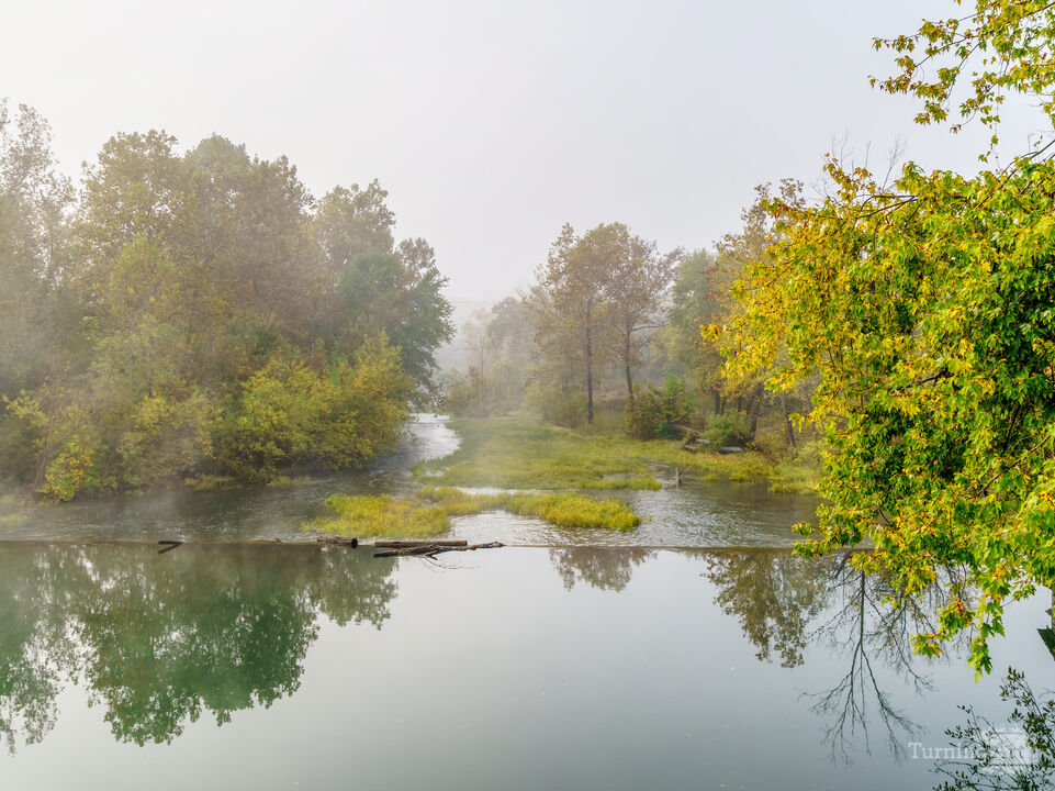 Fall Reflections At Finley River Dam
