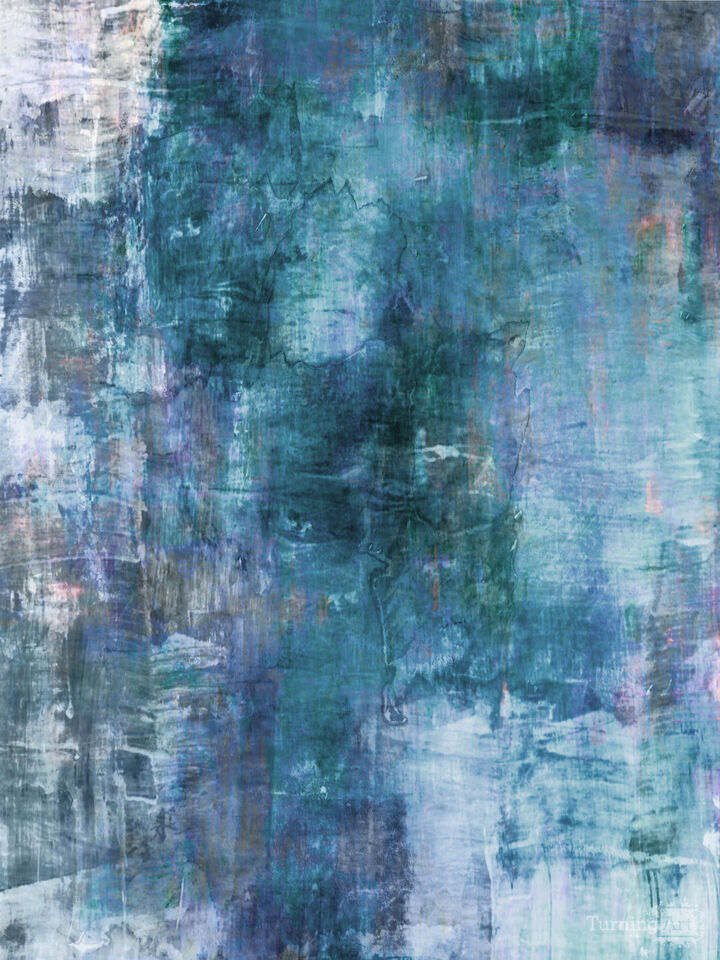 THE BLUR, BLUE MARINE - ABSTRACT CONTEMPORARY PAINTING