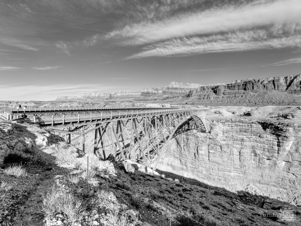Arizona Navajo Bridge Grayscale