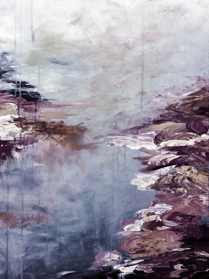 LAKEFRONT ESCAPE 5 ABSTRACT LANDSCAPE PAINTING
