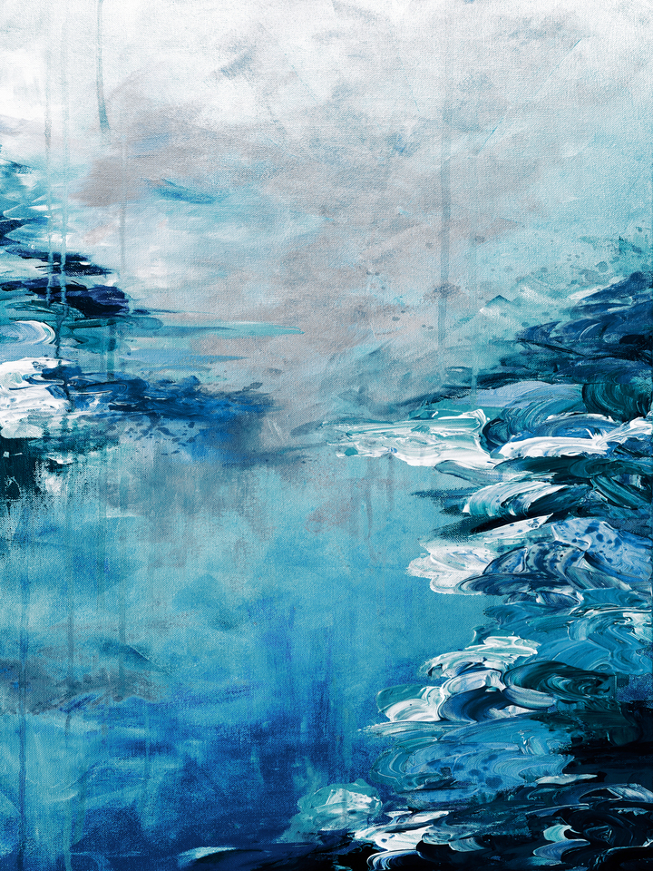 LAKEFRONT ESCAPE 11 ABSTRACT LANDSCAPE PAINTING