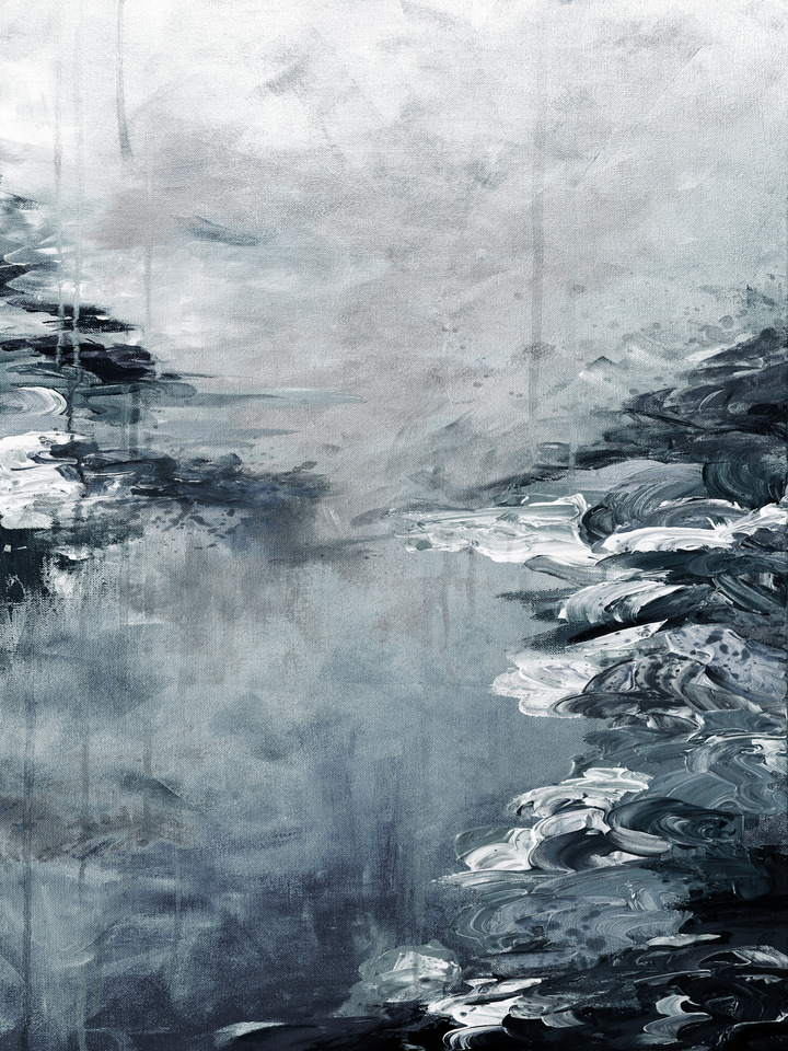 LAKEFRONT ESCAPE 14 ABSTRACT LANDSCAPE PAINTING