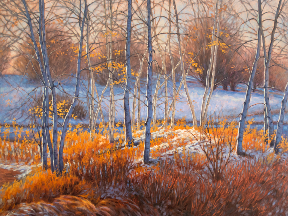 Birches in First Snow, 2