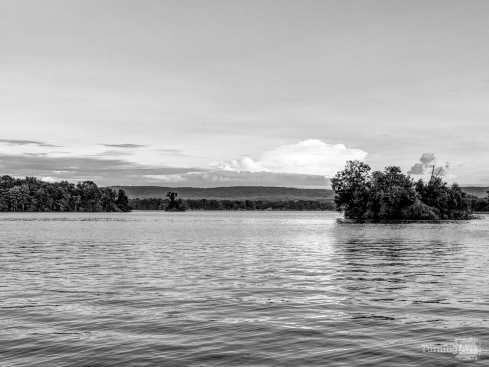 Hot Springs Ouachita River Evening Grayscale