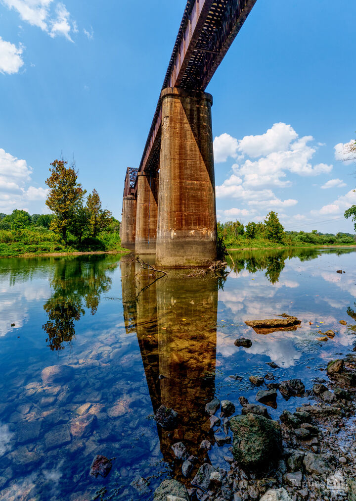 Under The Cotter Railroad Bridge Vertical
