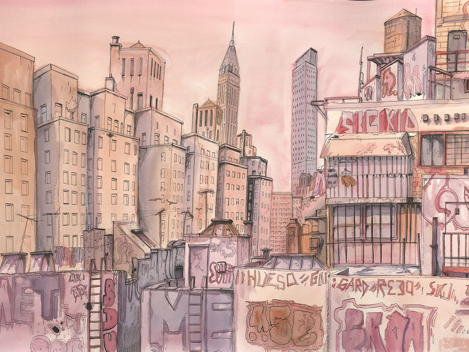 "Rooftops from the Manhattan Bridge II"