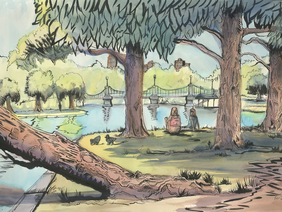 "Boston Public Garden Afternoon"