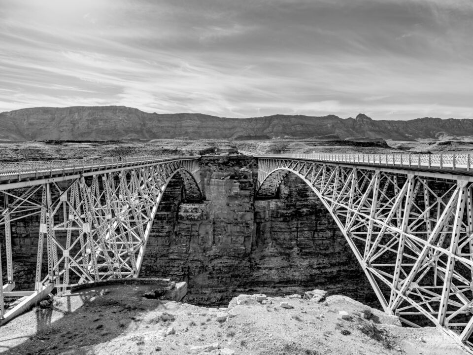 Navajo Bridges Arizona Grayscale