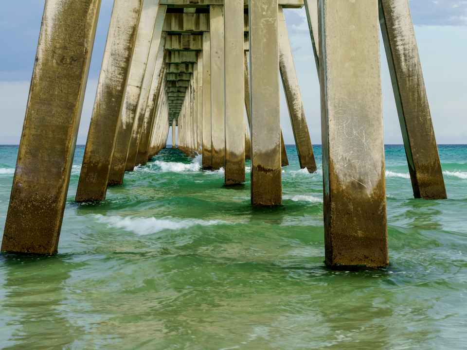 Under Navarre Pier After A Storm