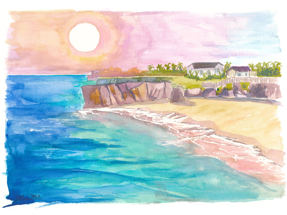 Barbados Crane Beach Bliss with Turquoise Waves