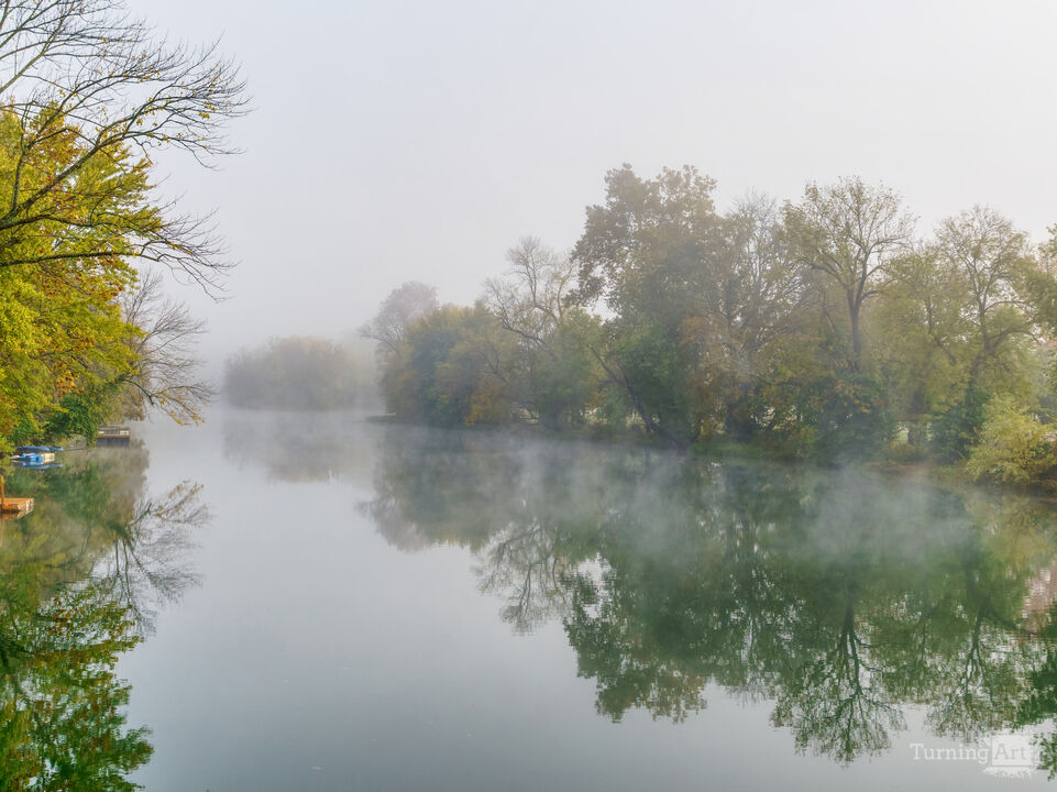 Mystical Foggy Finley River Morning
