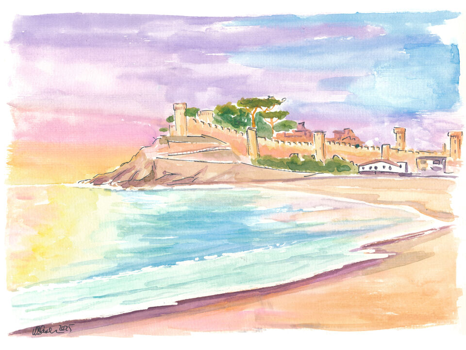 Tossa de Mar Costa Brava Spanish Beach View