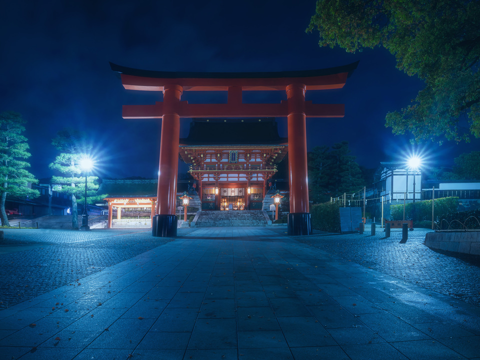 Fushimi Inari Torii Gates at Night