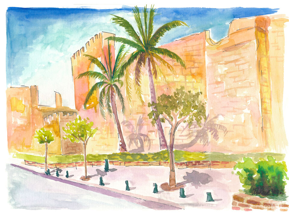 Marbella Walls of the Castillo Mediterranean Scene