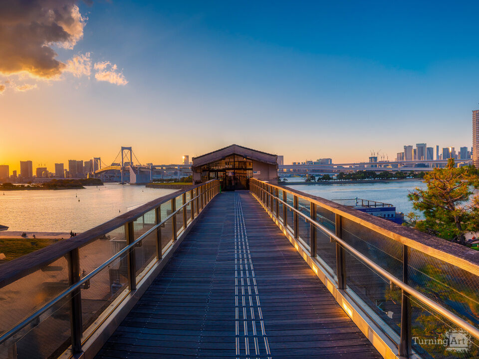 Golden Sunset Over Tokyo Bay