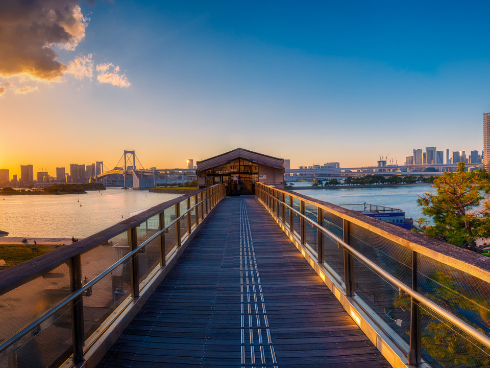 Golden Sunset Over Tokyo Bay