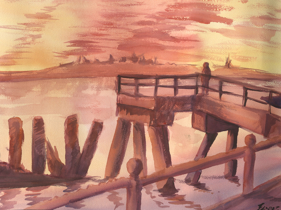 "Sunset, Castle Island"