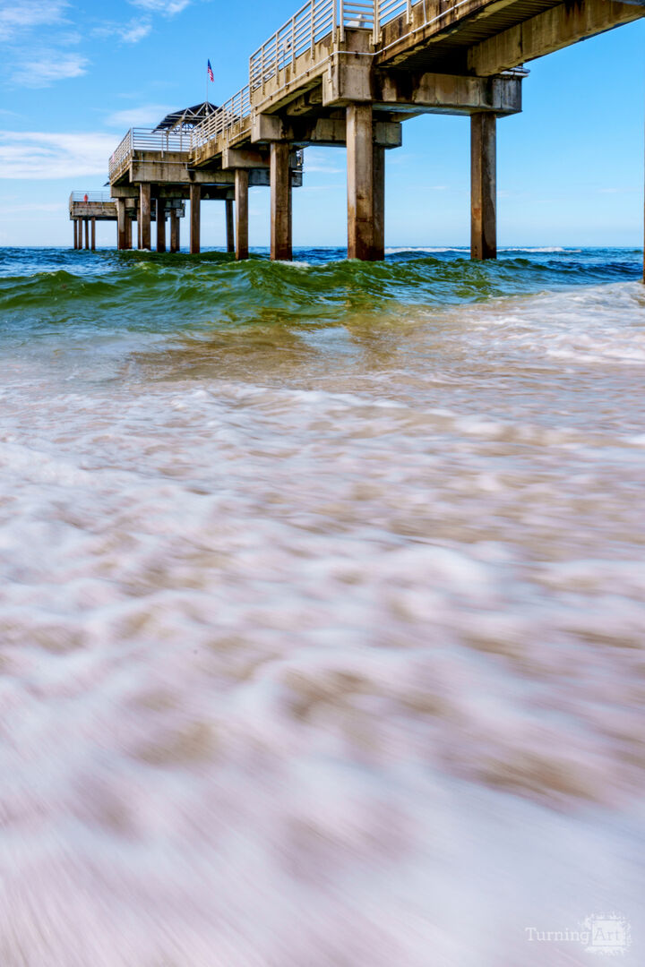 Waves Of Foam Orange Beach Pier