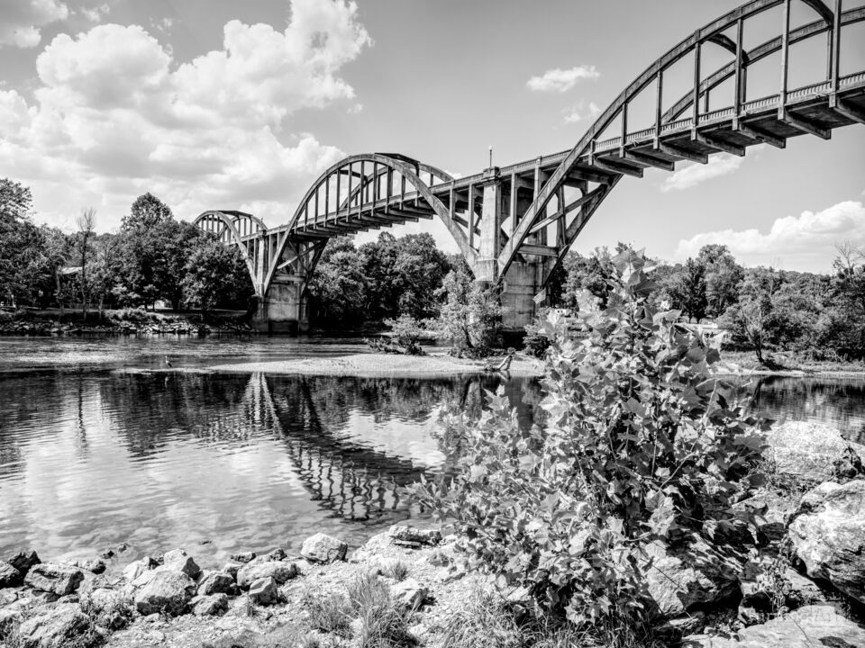 RM Ruthven Bridge Arkansas Grayscale