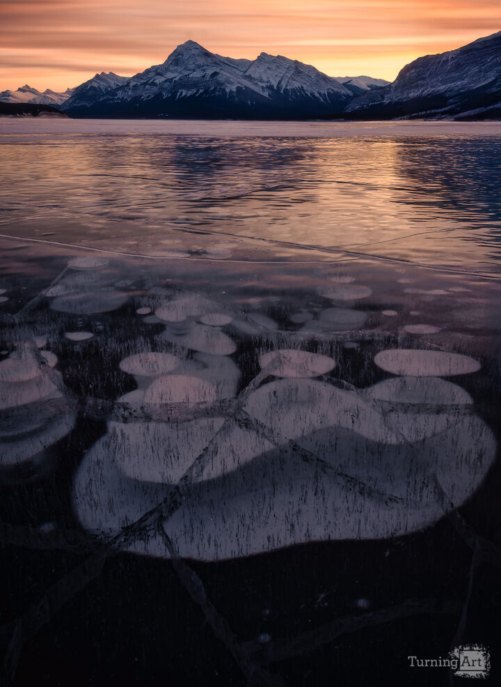 Frozen Sunrise Over Rockies