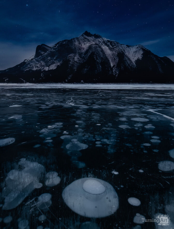 Starry Night On Frozen Lake