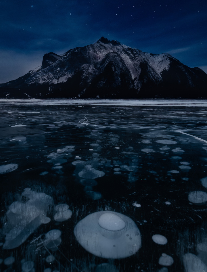 Starry Night On Frozen Lake