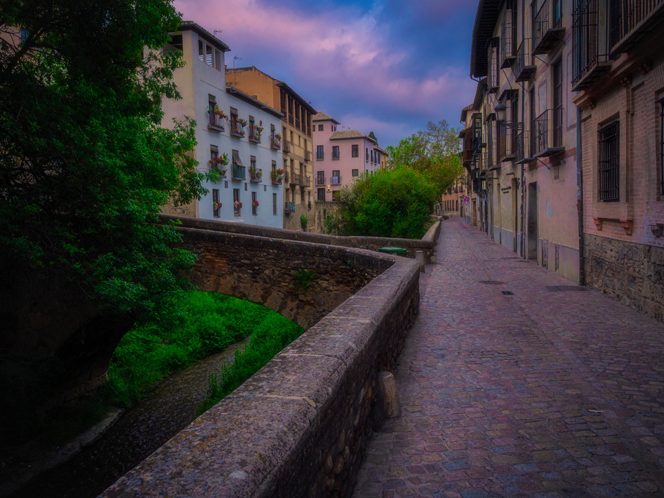 Cobblestone Bridge at Dawn