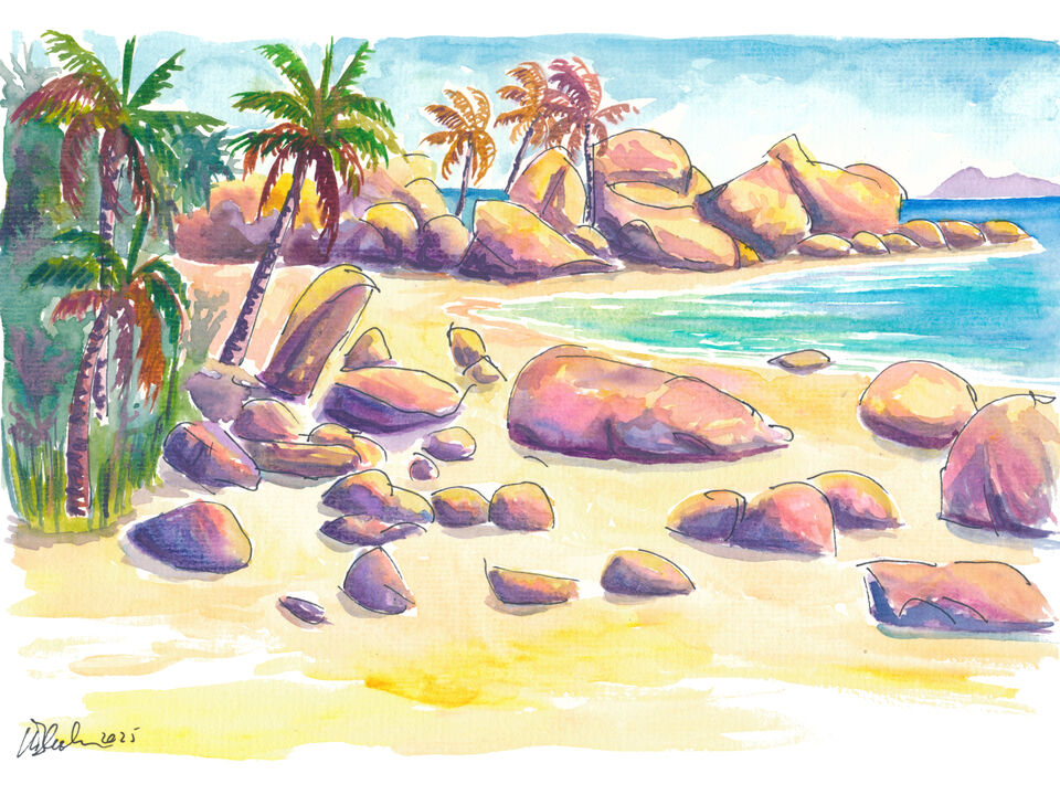 The Baths Virgin Gorda Rock Caribbean Beach