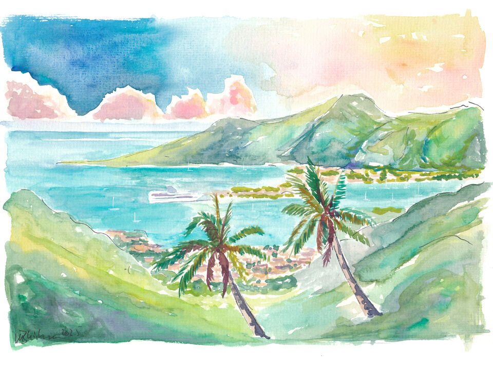 Road Harbour View from Fort Hill Tortola Afternoon