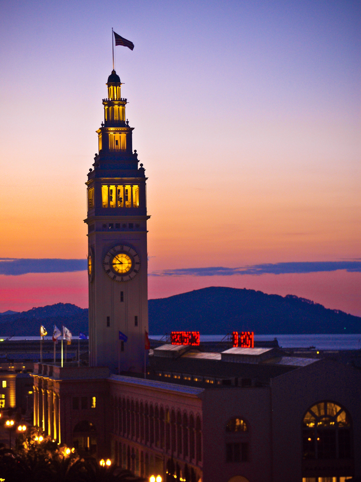Ferry Building at Sunset, San Francisco