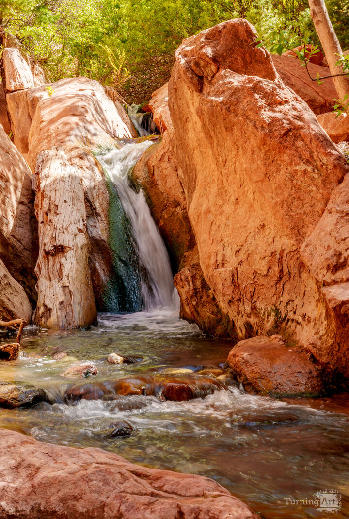 Sideways Waterfall Kanarra Falls Vertical