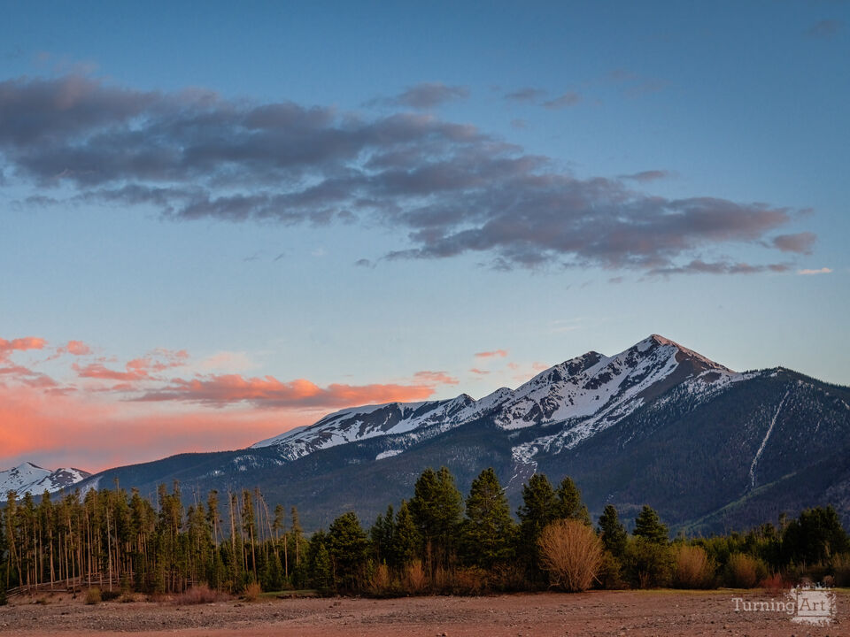 Sunset Breaks Over Peak One and the Ten Mile Range