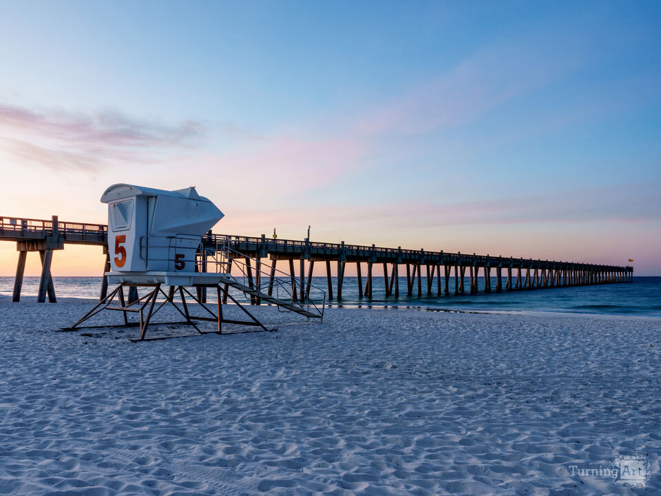 Pensacola Pier Lifeguard Stand Morning