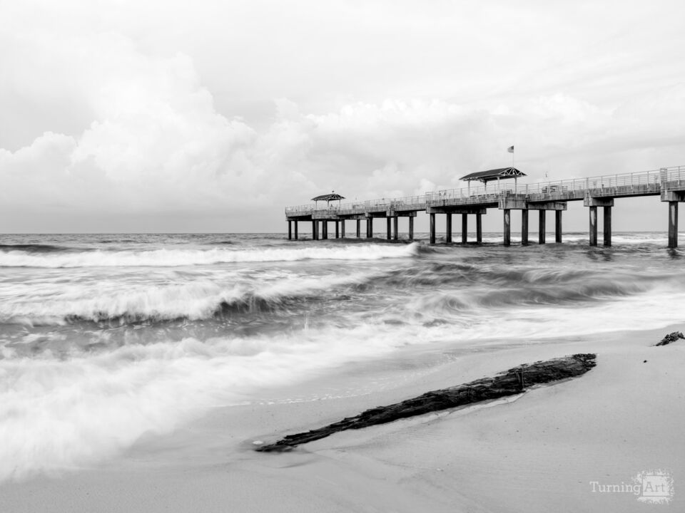 Orange Beach Gulf Coast Serenity Grayscale