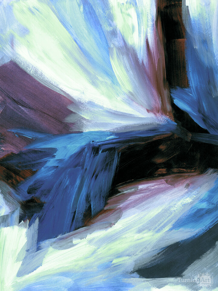 DELUGE 1 OCEANA ABSTRACT BRUSHSTROKES PAINTING