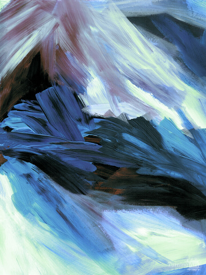 DELUGE 2 OCEANA ABSTRACT BRUSHSTROKES PAINTING