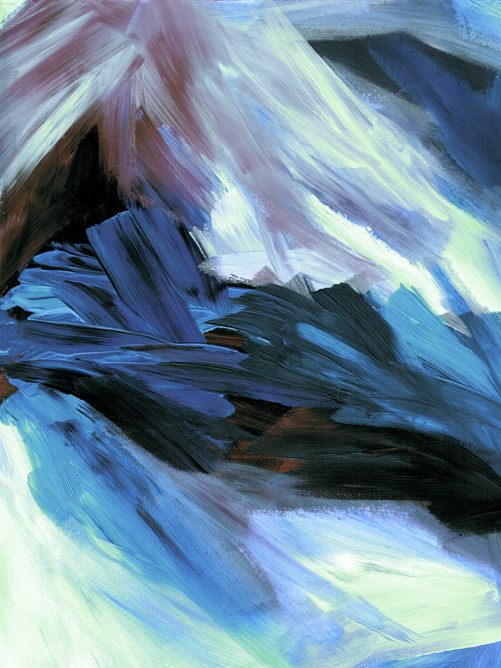 DELUGE 2 OCEANA ABSTRACT BRUSHSTROKES PAINTING
