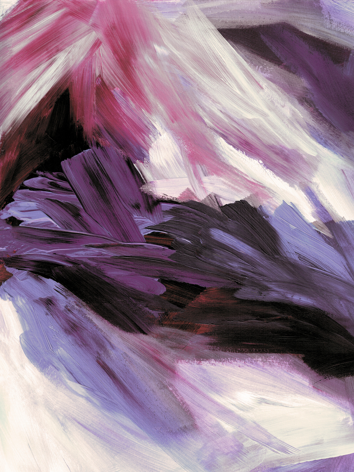 DELUGE 2 PLUMAGE ABSTRACT BRUSHSTROKES PAINTING