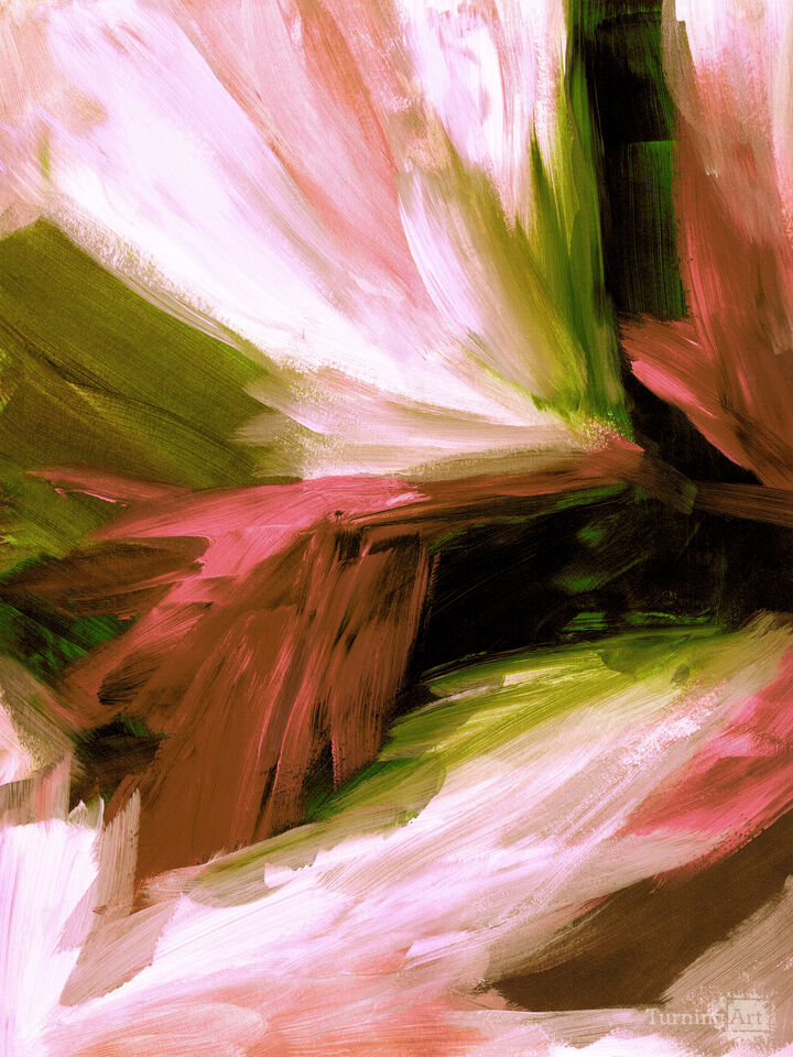 DELUGE 1 TROPICAL BURST ABSTRACT BRUSHSTROKES PAINTING