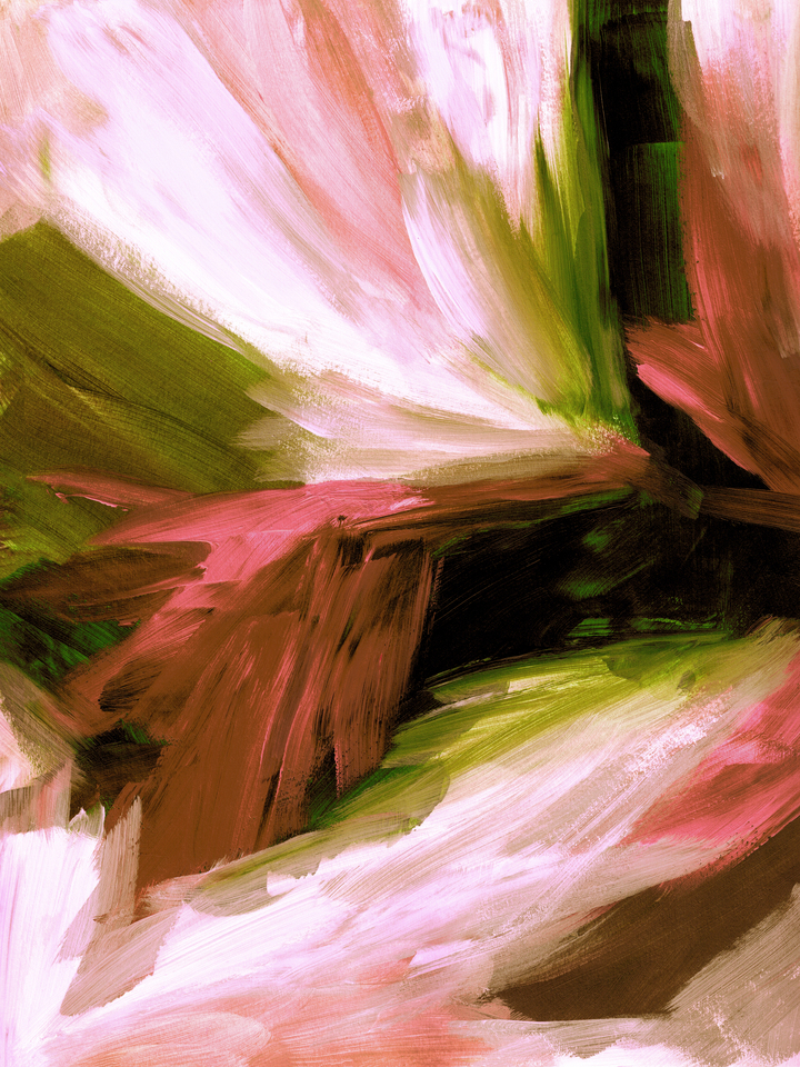 DELUGE 1 TROPICAL BURST ABSTRACT BRUSHSTROKES PAINTING