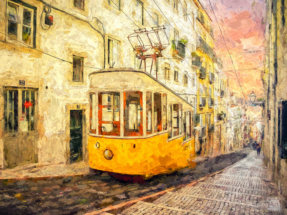 Lisbon In Colors - Painterly Style