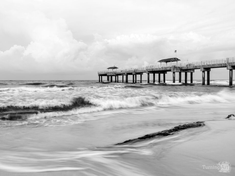 Orange Beach Alabama Quiet Morning Grayscale