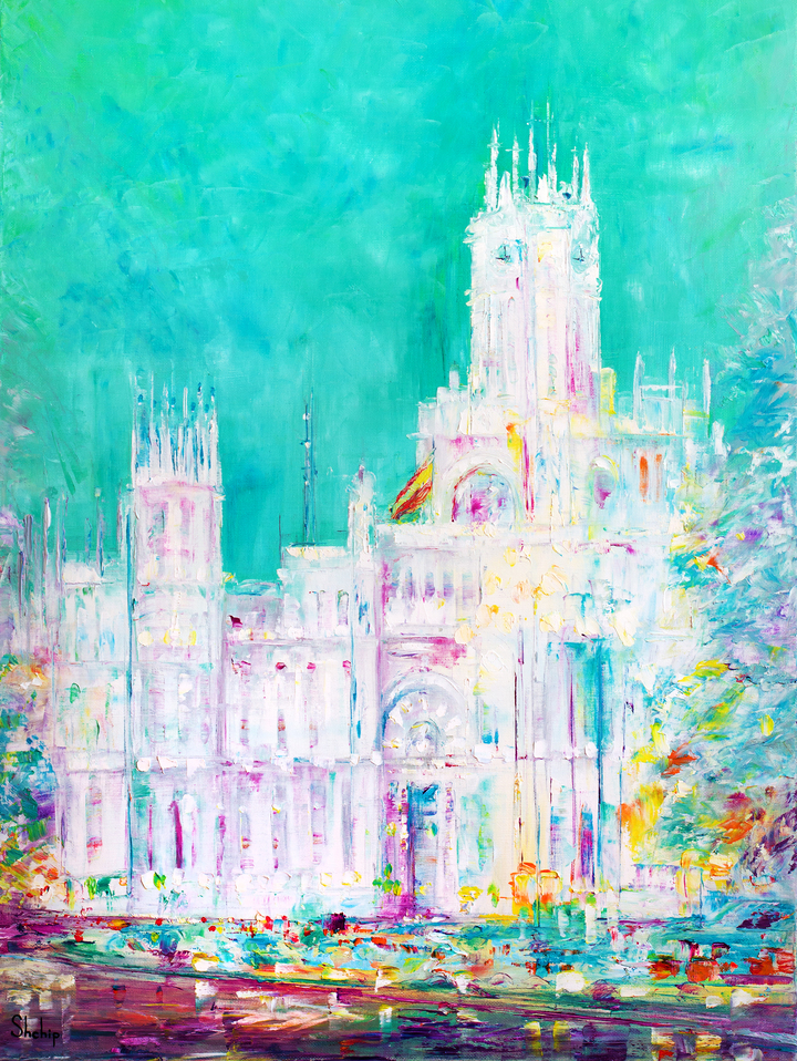 Cibeles Palace in Light