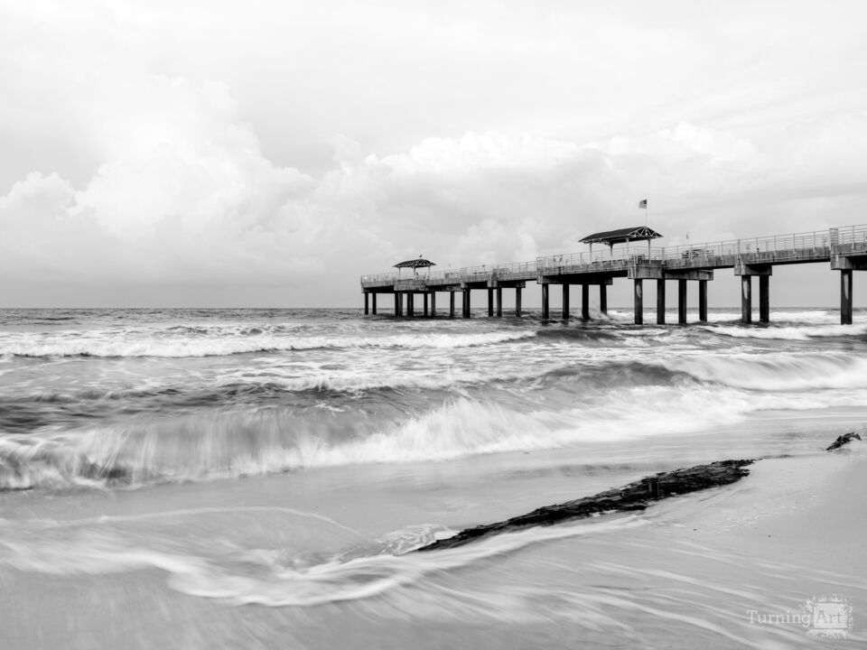 Orange Beach Gulf Rhythms Grayscale