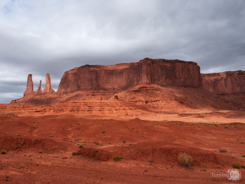 Three Sisters Of Monument Valley