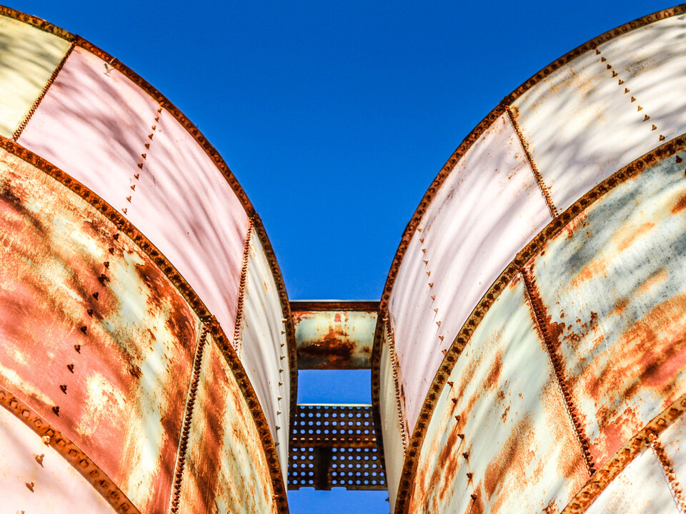Silos in Sun