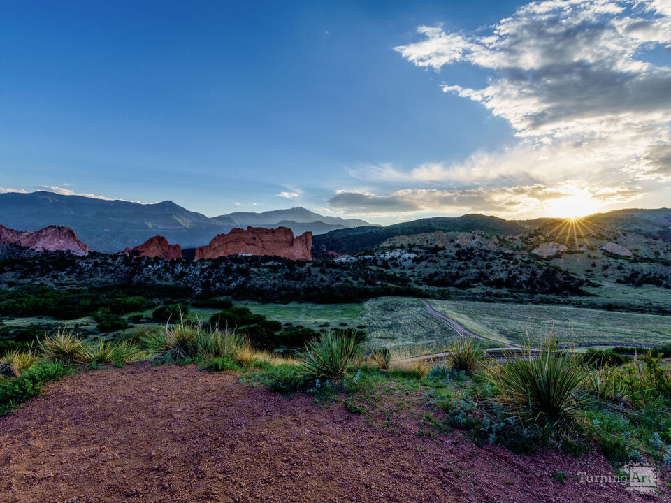 Mesa Overlook Sunset Rays Colorado