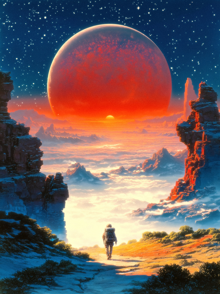 Astronaut's Red Dawn